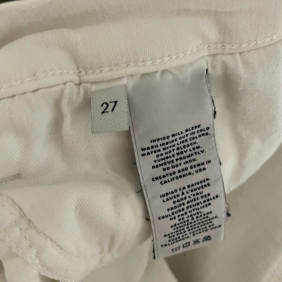 J Brand Low Rise Cropped White Distressed Skinny Jeans - Picture 8 of 10